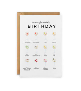 Födelsedagskort med texten Have a Gincredible Birthday